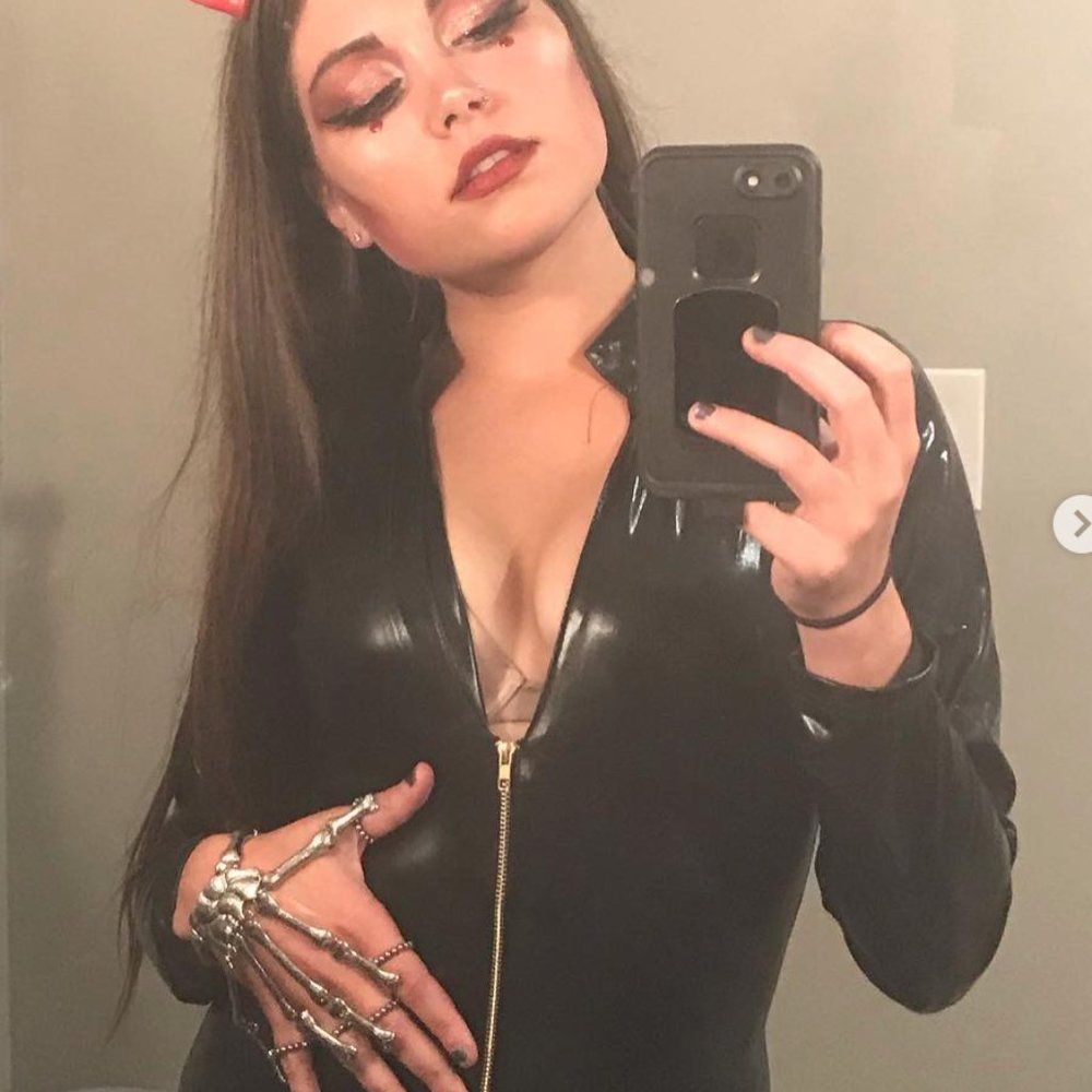 Pleather sexy bodysuit